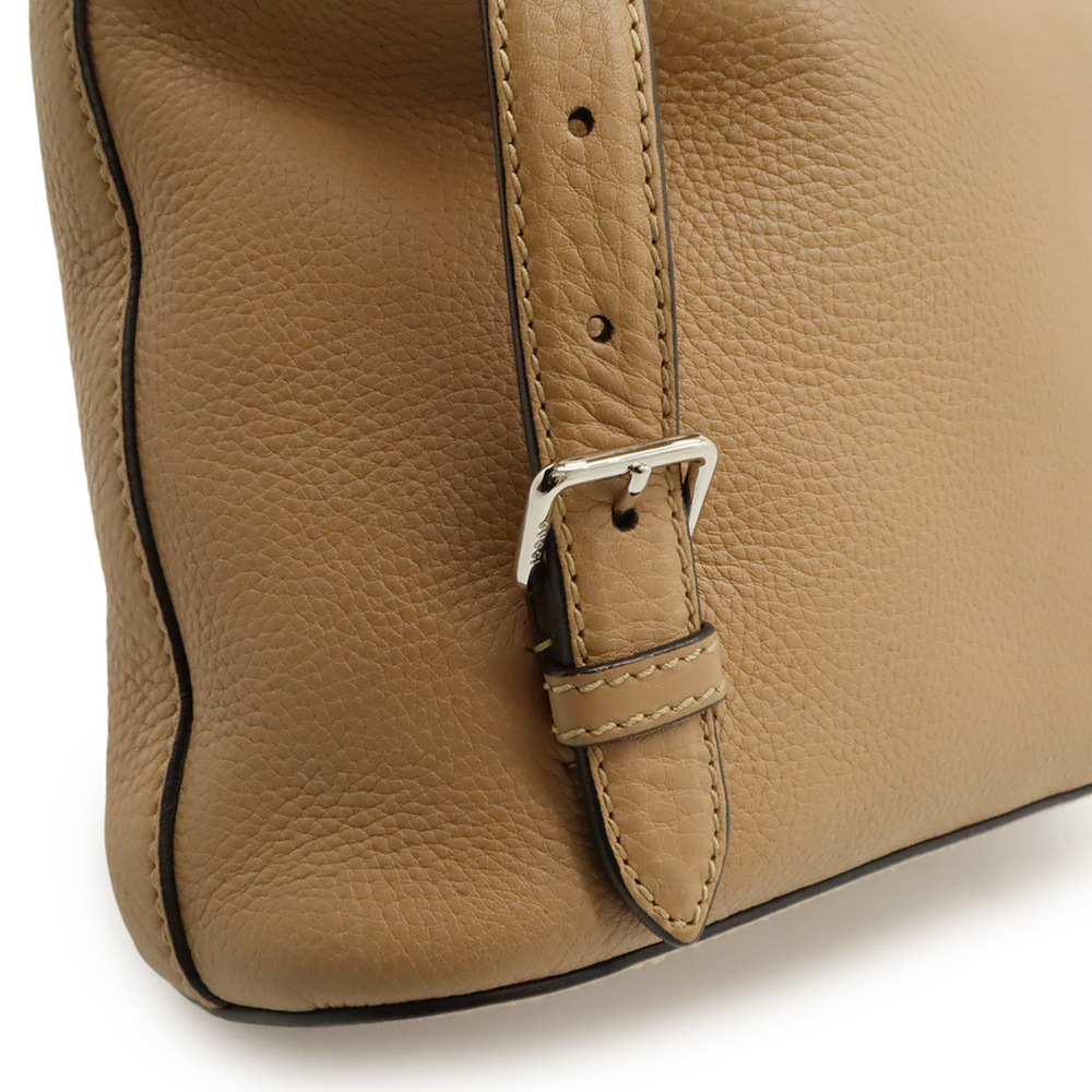 GUCCI Authentic Cream Leather Bamboo Shoulder Bag - Picture 6 of 10